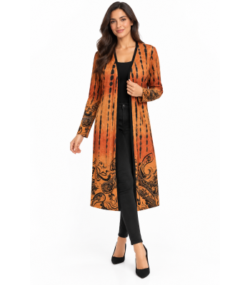 Women's Open Front Long  Cardigan  (KV9143)