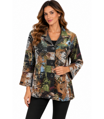 Cotton Suede Jungle Beauty Holidays Jacket KX26762