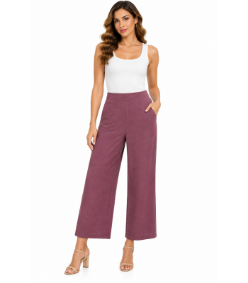 Women's Crape Rose Wide Leg Pant KX26769
