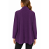 Suede Purple Queen Asymmetric Patch Pocket Open Front Cardigan Jacket KX26770