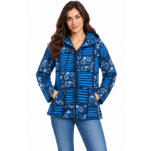 Cotton Blue Razor Cut Mushroom Sun Moon Jacket LF126
