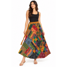 Cotton Multi Color  Warp Around Skirt LF521
