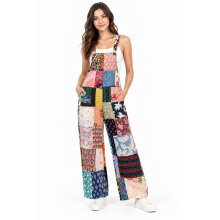 Cotton Multi color patchwork Dungree  Jumpsuit  Overall MB36