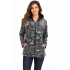 Black & White Mushroom Hooded Stonewash Polar Lining Zip Jacket  NC2011