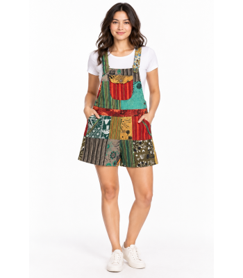 Cotton Multi Color Patch Cali Romper NC42