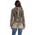 Cotton Razor Cut Patch Flower Embroidery Pointed Hood Rising Jacket NC50