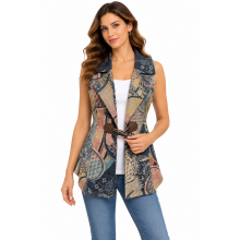 Women Blue Multi Suede Cali Vest RK25620