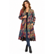 Women's Suede Multi Holiday Long Jacket RK26742