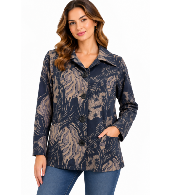 Women's Suede Blue Mountain Holidays Jacket RK26747