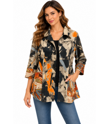 Women's Collar Pocket Jacket (RK2734)