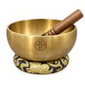 Kasha Full Moon Hand Beaten Hand Carving Singing Bowl SB144