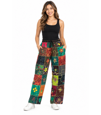 Flower Embroidery Festival Pant UR22
