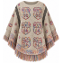 Women's Southwest Multi   ROUTE66  FRINGE PONCHO KF2290