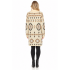 Women's Open Front Multi B/W  Gray  Aztec Cardigan  KF23455