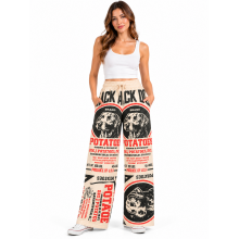 Vintage Cotton Feed Sack Potato Hero Dog Print Pants KTF261423