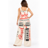 Cotton Vintage Feed Sack Tie-Knot Adjustable “Royal Seeds” Jumpsuit Overall KTF261426