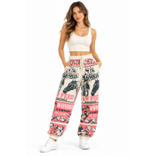Cotton Vintage Feed Sack Magnolia Floral Drawstring Pant KTF26241
