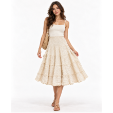 Cotton Crinkled Double Gauze Pocket  Skirts KTJ261321