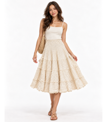 Cotton Crinkled Double Gauze Pocket  Skirts KTJ261321