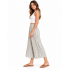 Cotton Crinkled Double Gauze Grey Stripe Palazzo Capri Pant  KTJ261340