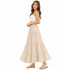Cotton Crinkled Gauze Lace Trim Festival Skirt KTK24489