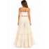 Cotton Crinkled Double Gauze Ombre Fringe Patch Princess Palazzo Pants KTK261377