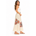 Cotton Multicolor Hand-Painted Floral Palazzo Pants KTK261388