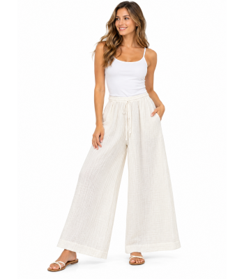 Soft Cotton Drawstring Palazzo Yoga Pant KTK26331