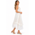 Cotton V Neck Ruffle Queen Dress KTK407