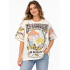 Vintage Cotton “Be Happy” Mushroom Graphic T-Shirt KTR261397