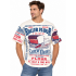 Cotton Vintage Round Neck Half Sleeve Roller Flour T-Shirt  KTR261390