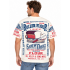 Cotton Vintage Round Neck Half Sleeve Roller Flour T-Shirt  KTR261390