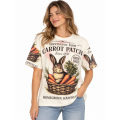 Cotton Vintage Bunny on Carrot Patch T-Shirt  KTR261392