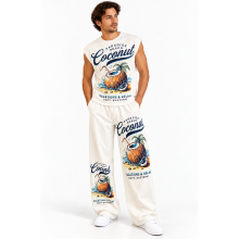 Cotton Vintage Coconut Pant  Graphic Pant KTR261394