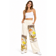 Cotton Vintage Good Day  Mushroom Graphic Pant KTR261396