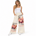 Vintage Cotton Farmers Peach Graphic Pants KTR261398