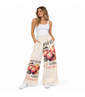 Vintage Cotton Farmers Peach Graphic Pants KTR261398