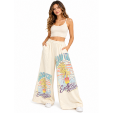 Vintage Cotton “Good Vibes” Graphic Pants KTR261400