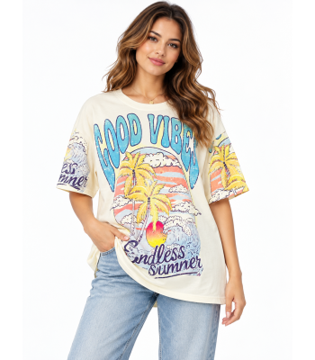 Vintage Cotton Endless Summer Graphic T-Shirt KTR261401
