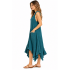 Cotton Asymmetric Teal  Dress KTX2537