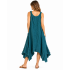 Cotton Asymmetric Teal  Dress KTX2537