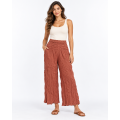 Cotton Crinkle Rust Orange Wide Leg Palazzo Pant  KTX261450