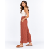 Cotton Crinkle Rust Orange Wide Leg Palazzo Pant  KTX261450