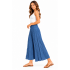 Cotton Crinkle Light Blue Wide Leg Palazzo Pants KTX261452