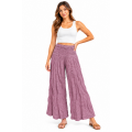 Cotton Crinkle Rose wide Leg Palazzo PantKTX261457