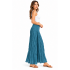 Cotton Crinkle Teal Wide Leg Palazzo Pant KTX261458