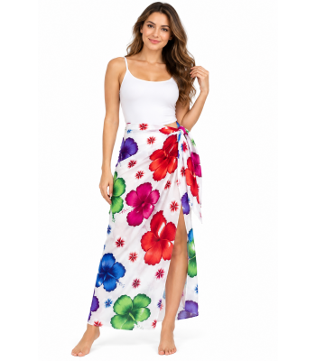 Rayon Hibiscus Floral sarong  KTY523