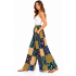 Cotton Flower Embroidery Palazzo Pants LF261481