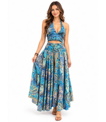 Rayon Polyester Mixed Bra top and  Pant  Set MB39