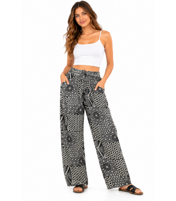 Cotton B/W Multi Print Yoga Pant NC2021